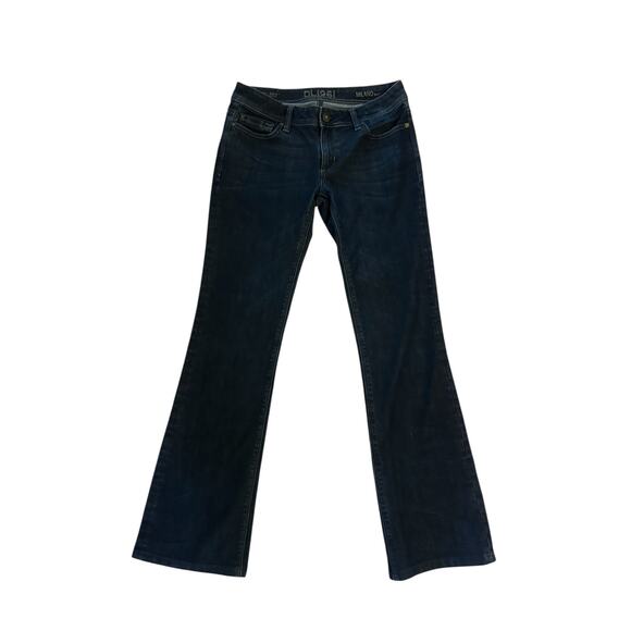 Women 28 DL1961 4-Way Stretch Comfort Milano Boot Dark Wash Denim Jeans Pants - Picture 1 of 7